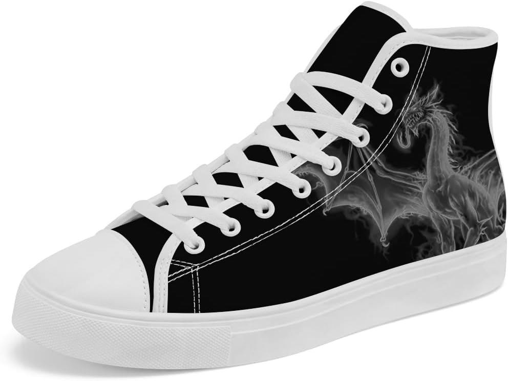 

Женские и мужские кроссовки Dragon на высокой подошве, высокие тканевые кеды на шнуровке, повседневная обувь Chebing, 617 Gray