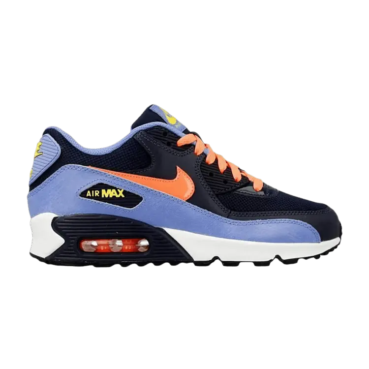 

Кроссовки Nike Air Max 90 Mesh GS 'Obsidian Bright Mango', синий