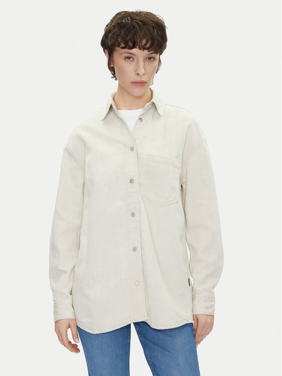 

Рубашка из денима большого размера PL304963 Pepe Jeans, экрю