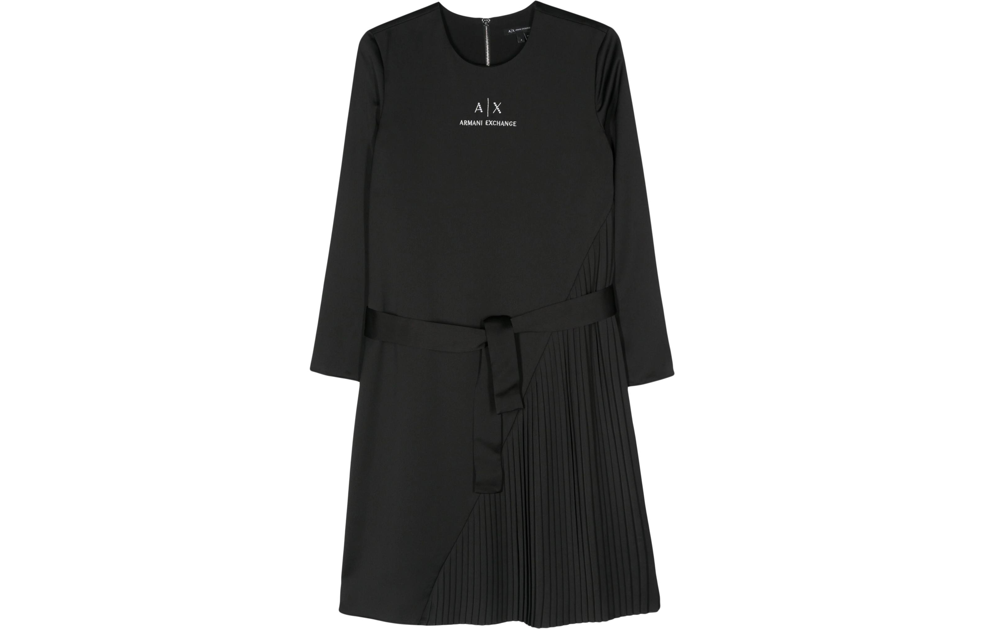 

Женское платье с длинными рукавами AE SS24 черное ARMANI EXCHANGE, черный