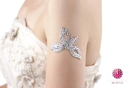 Боди-арт 4 Lily BE STYLE серебряный — фото 3