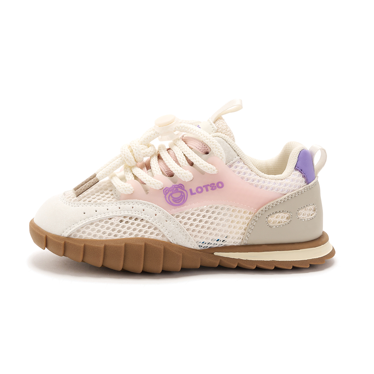 

Кроссовки низкие повседневные для детей серии Strawberry Bear Disney, бежевый/розовый