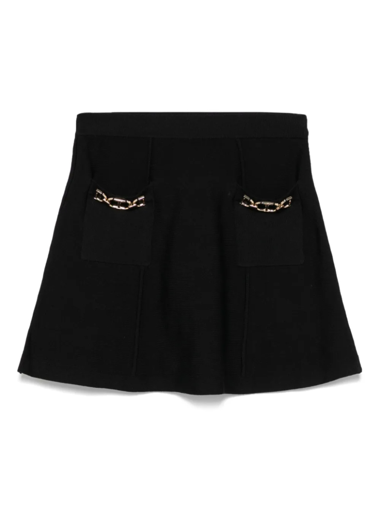 

TWINSET Kids юбка с декором Oval T, черный