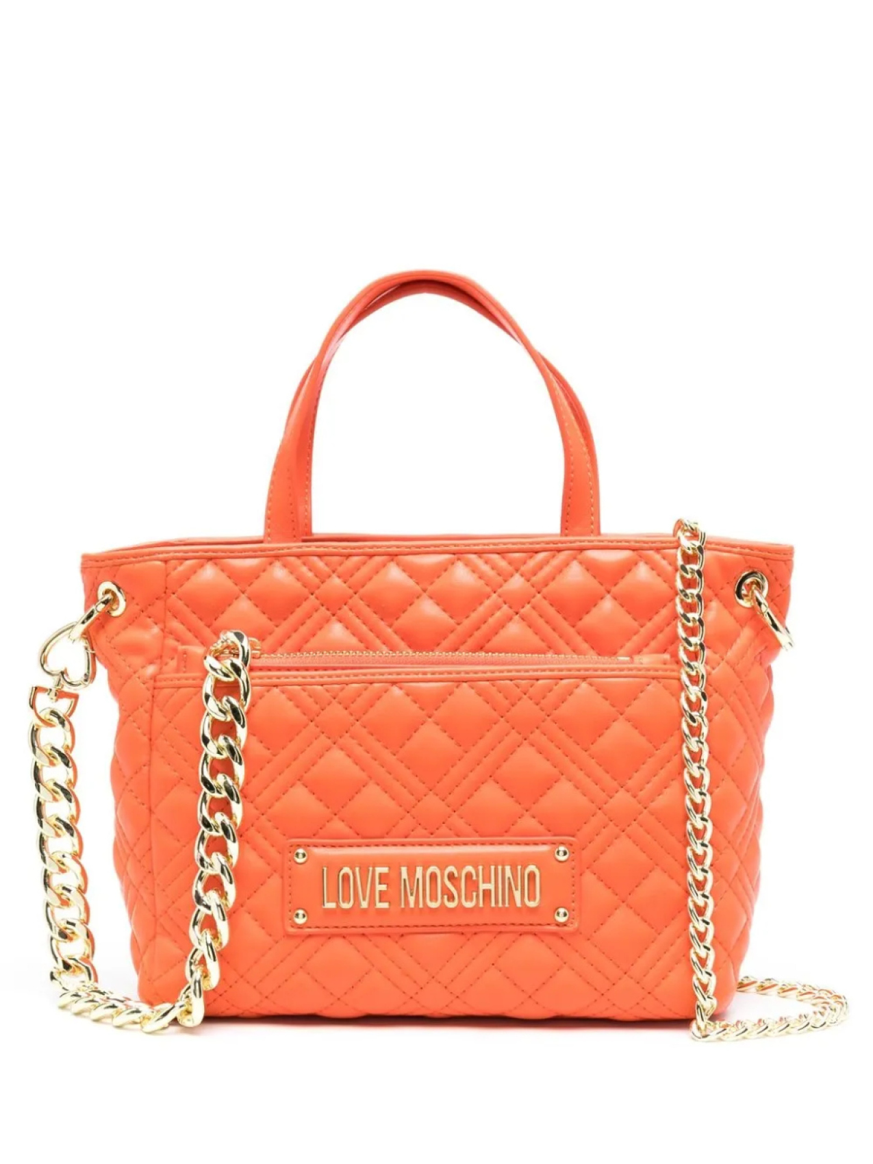 

Love Moschino стеганая сумка-тоут из искусственной кожи, оранжевый