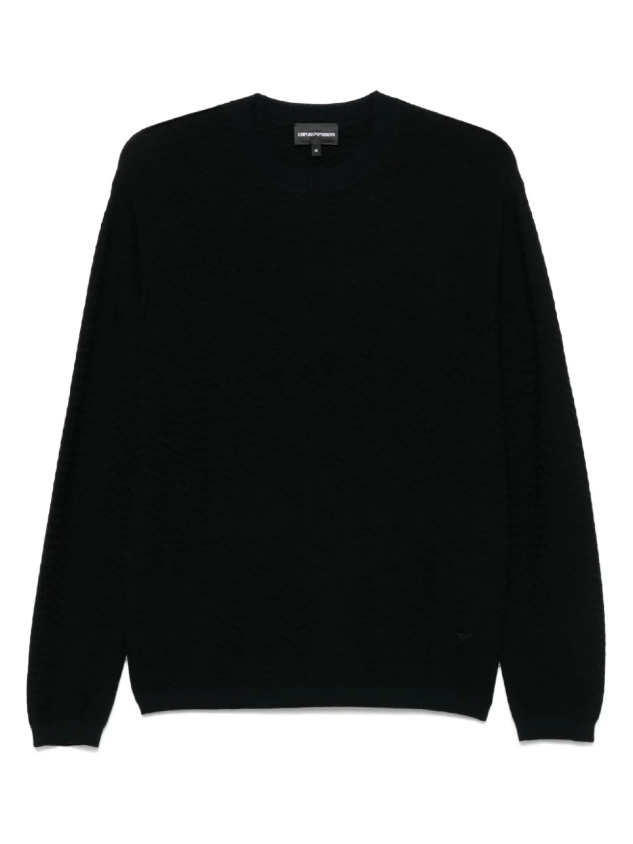 

Зигзагообразный свитер Emporio Armani, черный