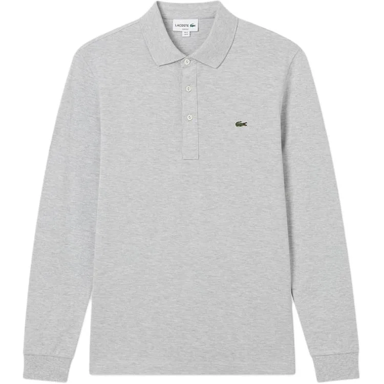 Футболка-поло мужская с воротником, умеренно прямой крой LACOSTE, cca/серебристо-серый