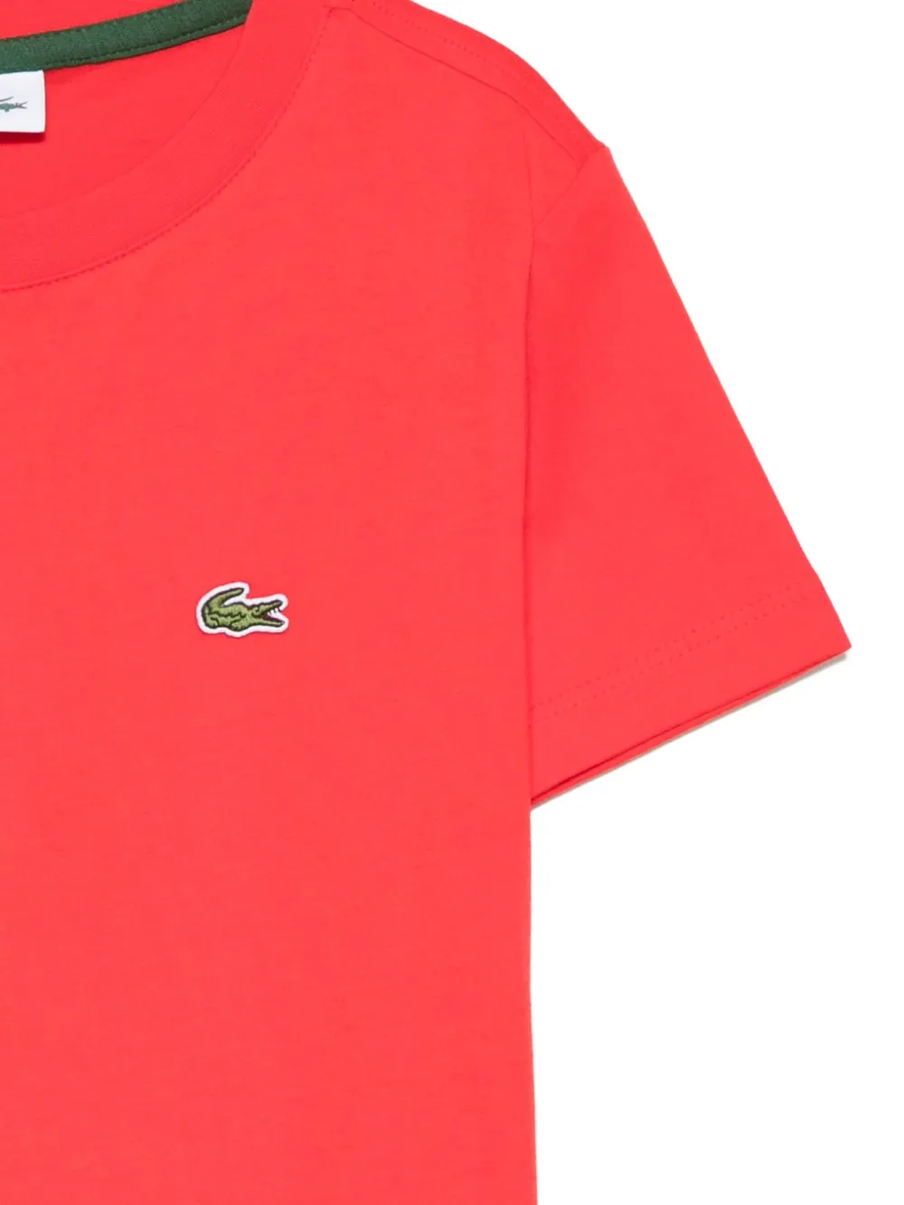 Футболка с нашивкой-логотипом Lacoste Kids, красный — фото 3