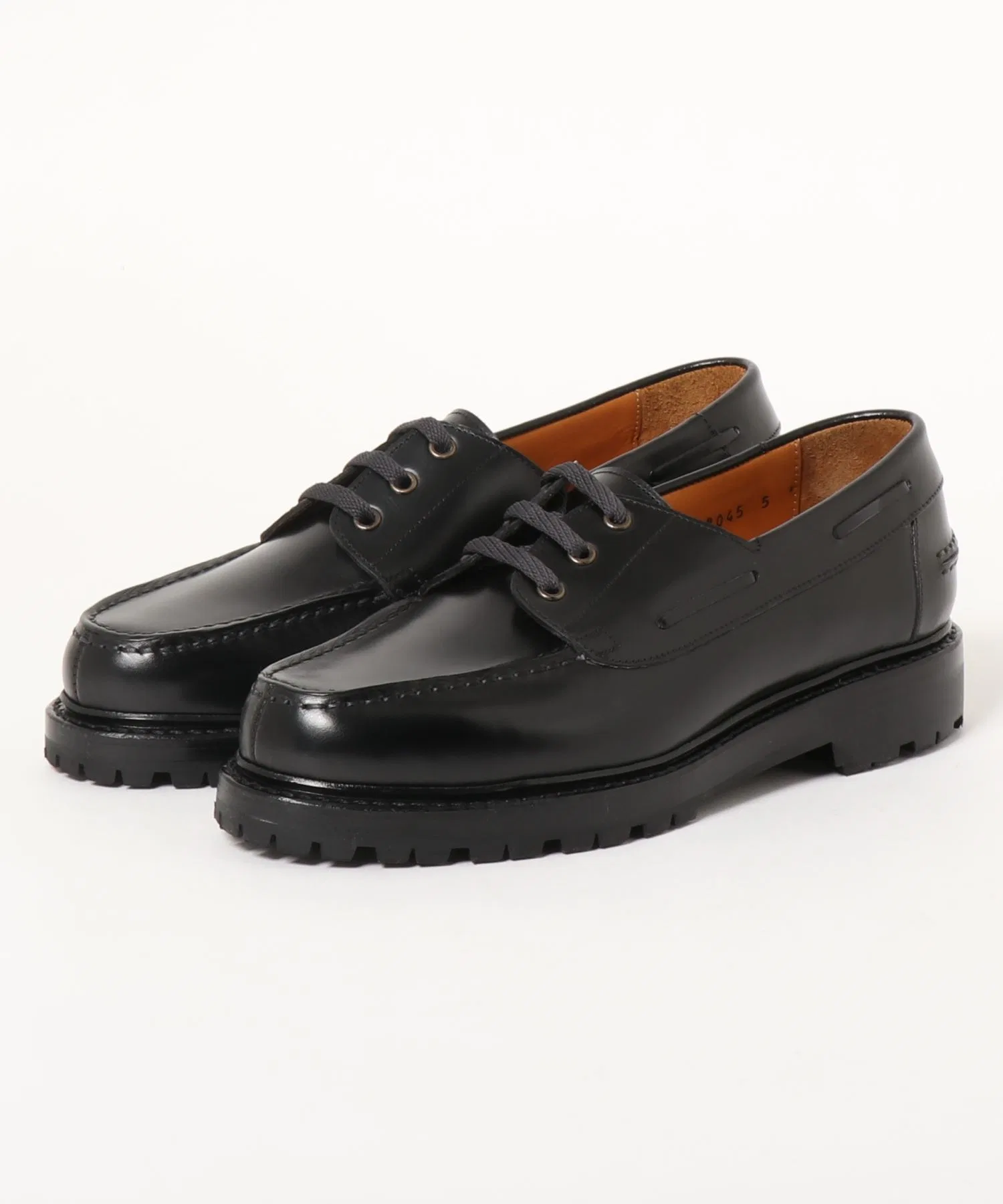 Мужские кожаные мокасины Jalan Sriwijaya BOAT SHOES чёрные — фото 2