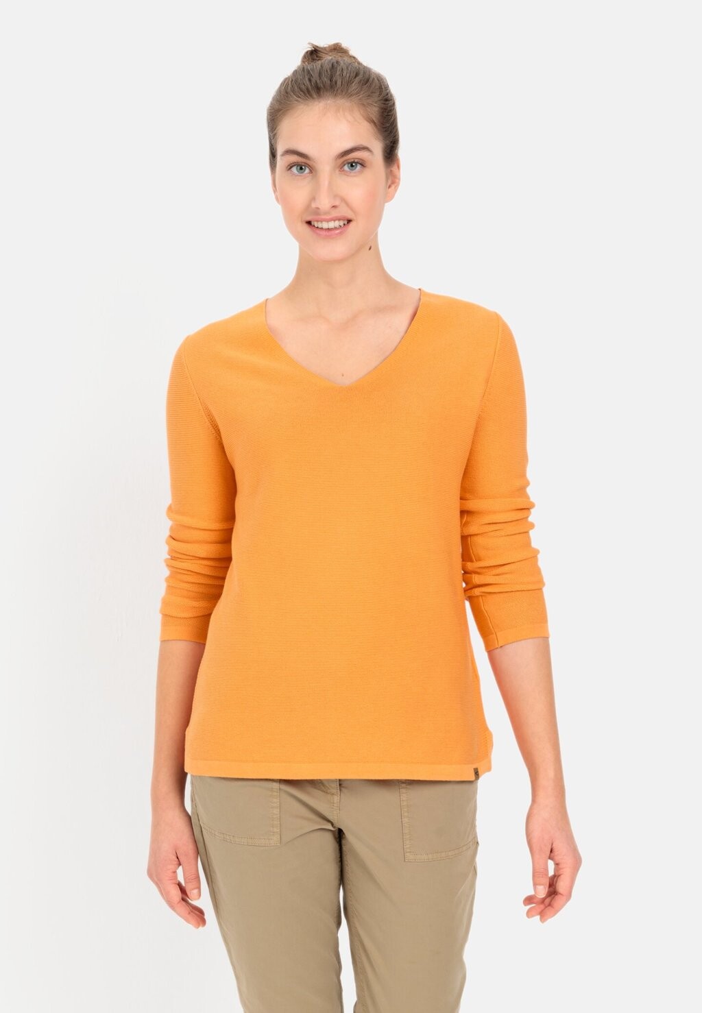 

Вязаный свитер MIT V-AUSSCHNITT camel active, цвет mandarine