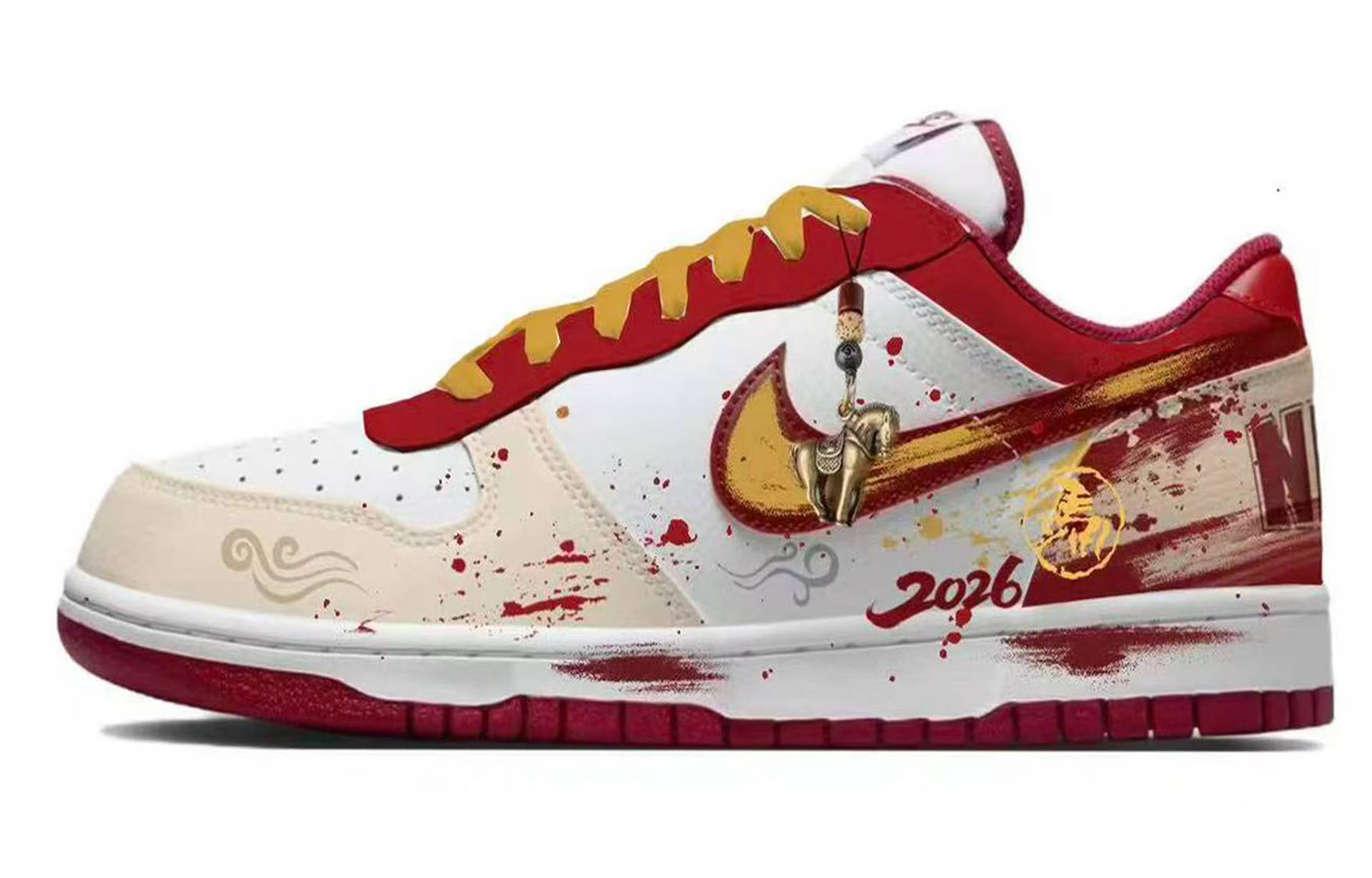 

Nike Кроссовки для скейтбординга Big Tāoyún Jinge Impact Resistant Slip Resistant низкие унисекс красные