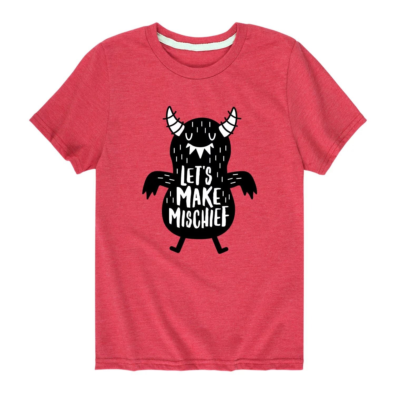 

Футболка Lets Make Mischief с рисунком для мальчиков 8–20 лет Licensed Character, красный