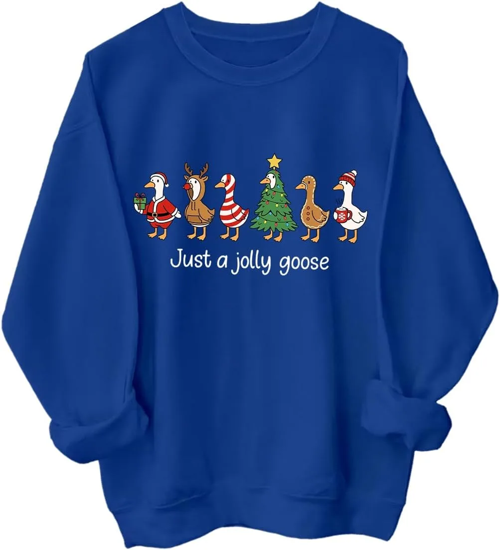 

Толстовка с принтом Just A Jolly Goose, мужская и женская, с длинным рукавом и капюшоном