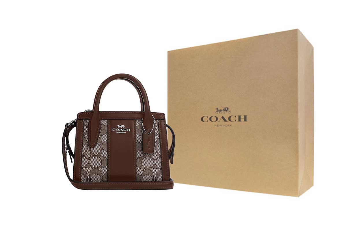

COACH Утонченная кожаная сумка через плечо мини женская кроссбоди клатч