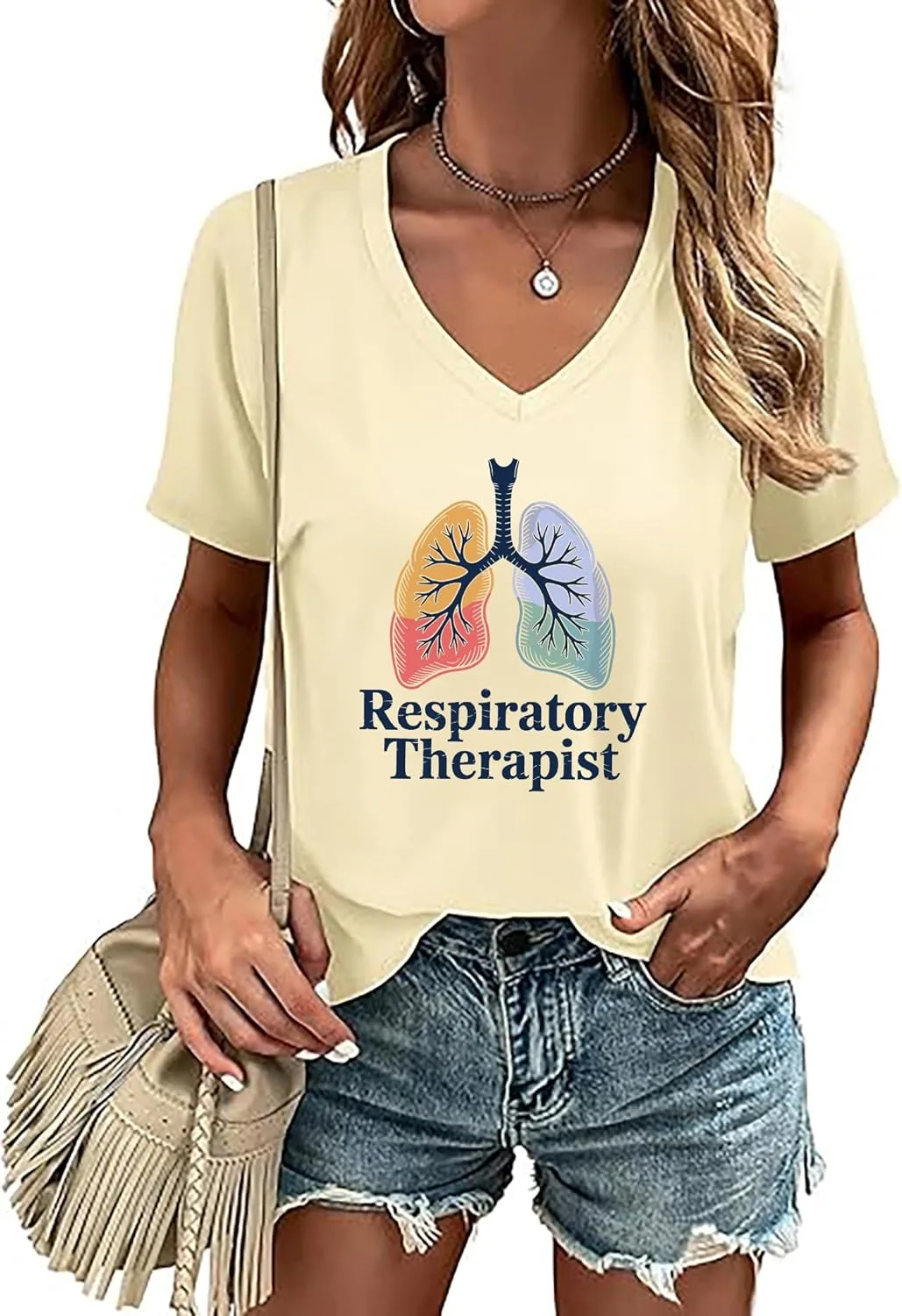 

Футболка для респираторного терапевта с принтом легких garbings