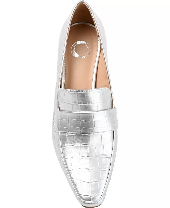 Женские мокасины Celina Kitten Heel Journee Collection, серебряный — фото 4