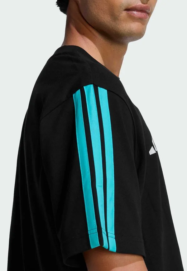 Футболка amg petronas formula 1 team dna sports Adidas Performance, Black Semi Mint Rush — фото 4