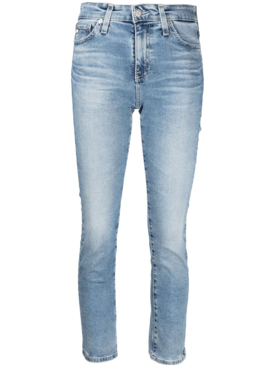 

Джинсы скинни The Mari средней посадки AG Jeans, синий