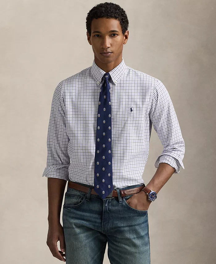 

Мужская классическая оксфордская рубашка Performance Polo Ralph Lauren, белый