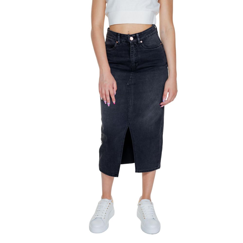 

Черная хлопковая юбка Vero Moda