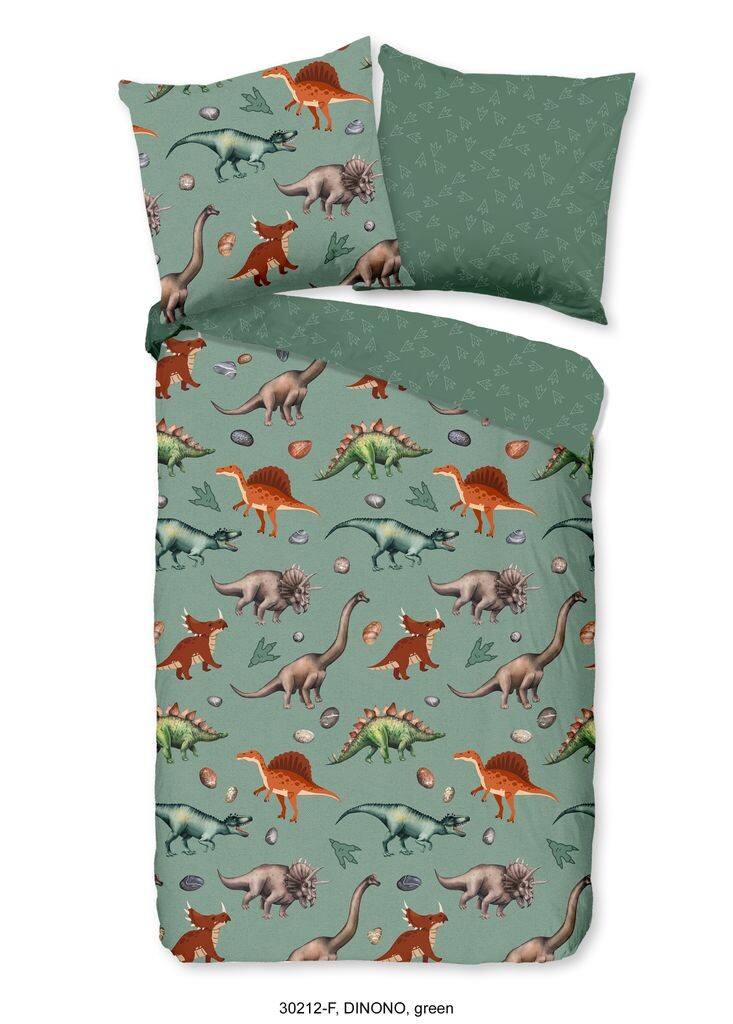 

Детское постельное белье Good Morning динозавры - 135х200 см - фланель/бобр Muller Textil, зеленый