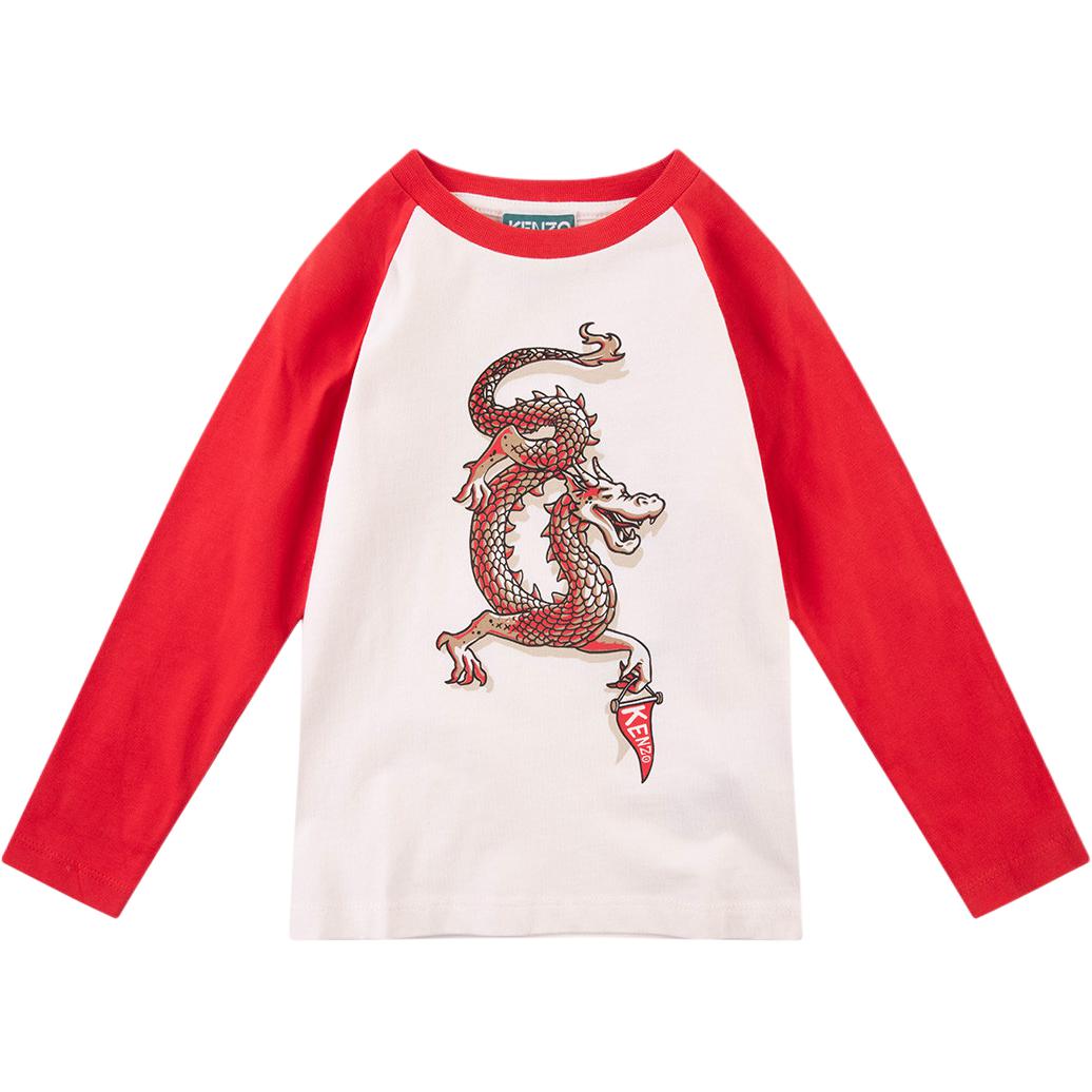

Футболка детская 'Год Дракона' хлопковая футболка кремовая Kids' KENZO