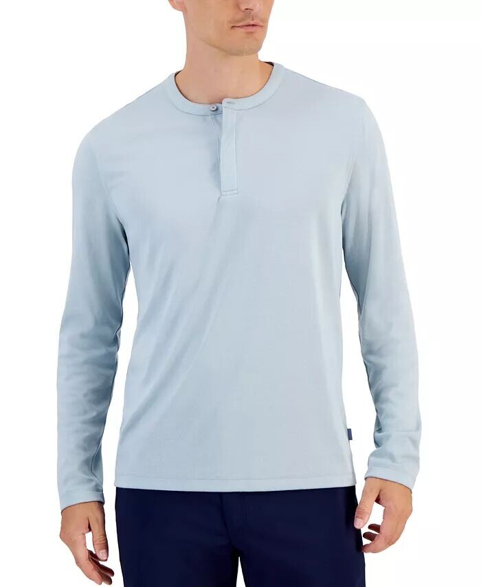 

Мужская футболка Alfatech Solid Henley Alfani, синий