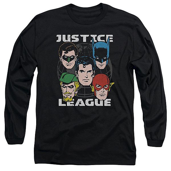 

Футболка с длинным рукавом Justice League of America Head of States Licensed Character
