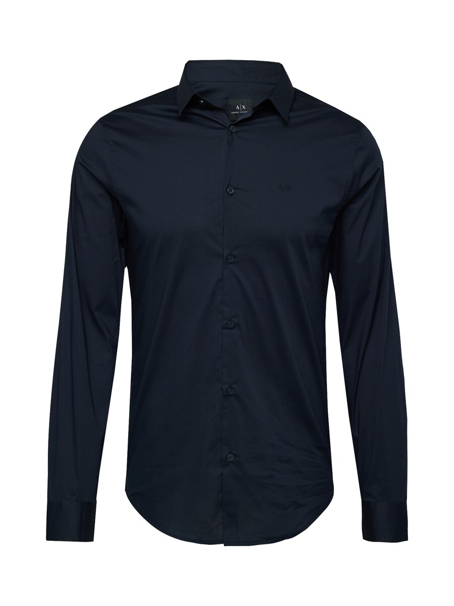 

Рубашка Slim Fit на пуговицах ARMANI EXCHANGE Tessuto, темно-синий