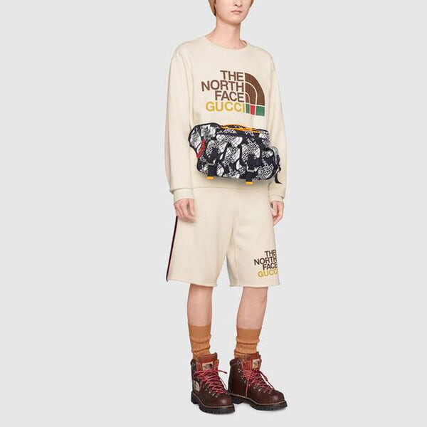 Шорты The North Face Crossover Webbing Printing Cotton Shorts, свободные, белый — фото 2
