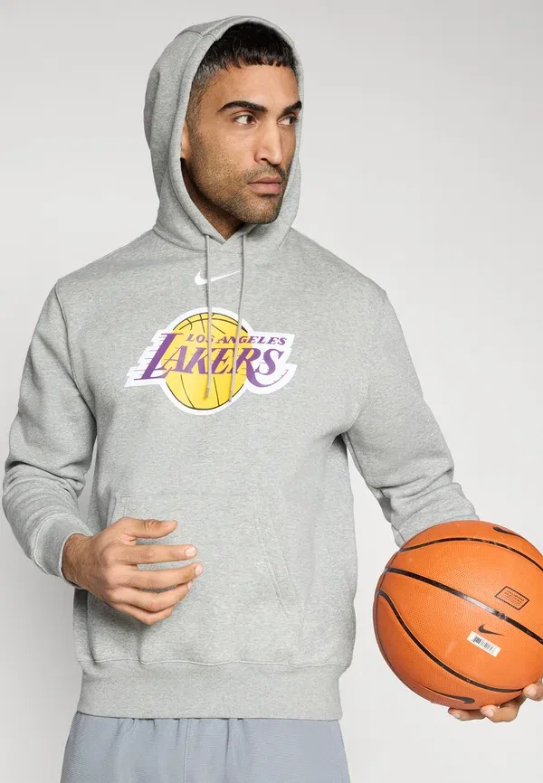 Футболка Nike Performance Los Angeles Lakers LAL Club Logo Club Wear, темно-серый меланж — фото 4