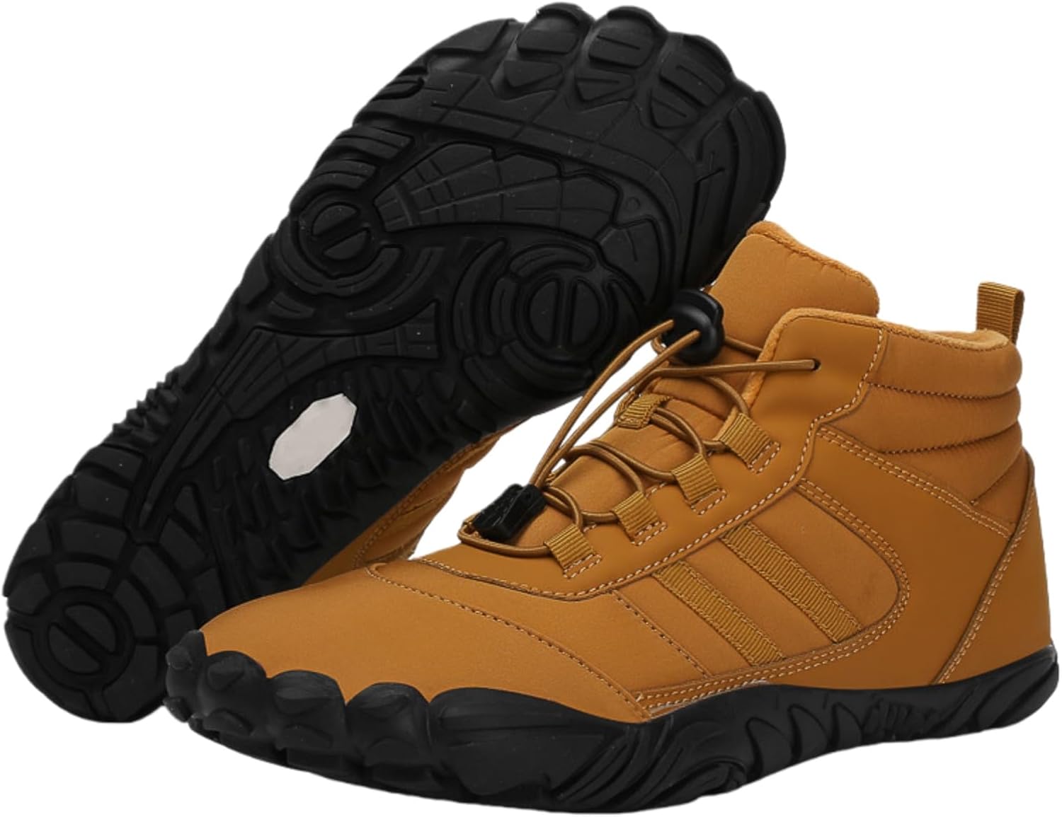 

Ботинки для женщин и мужчин, зимние нескользящие и водонепроницаемые зимние снежные ботильоны с широким носком Generic, коричневый