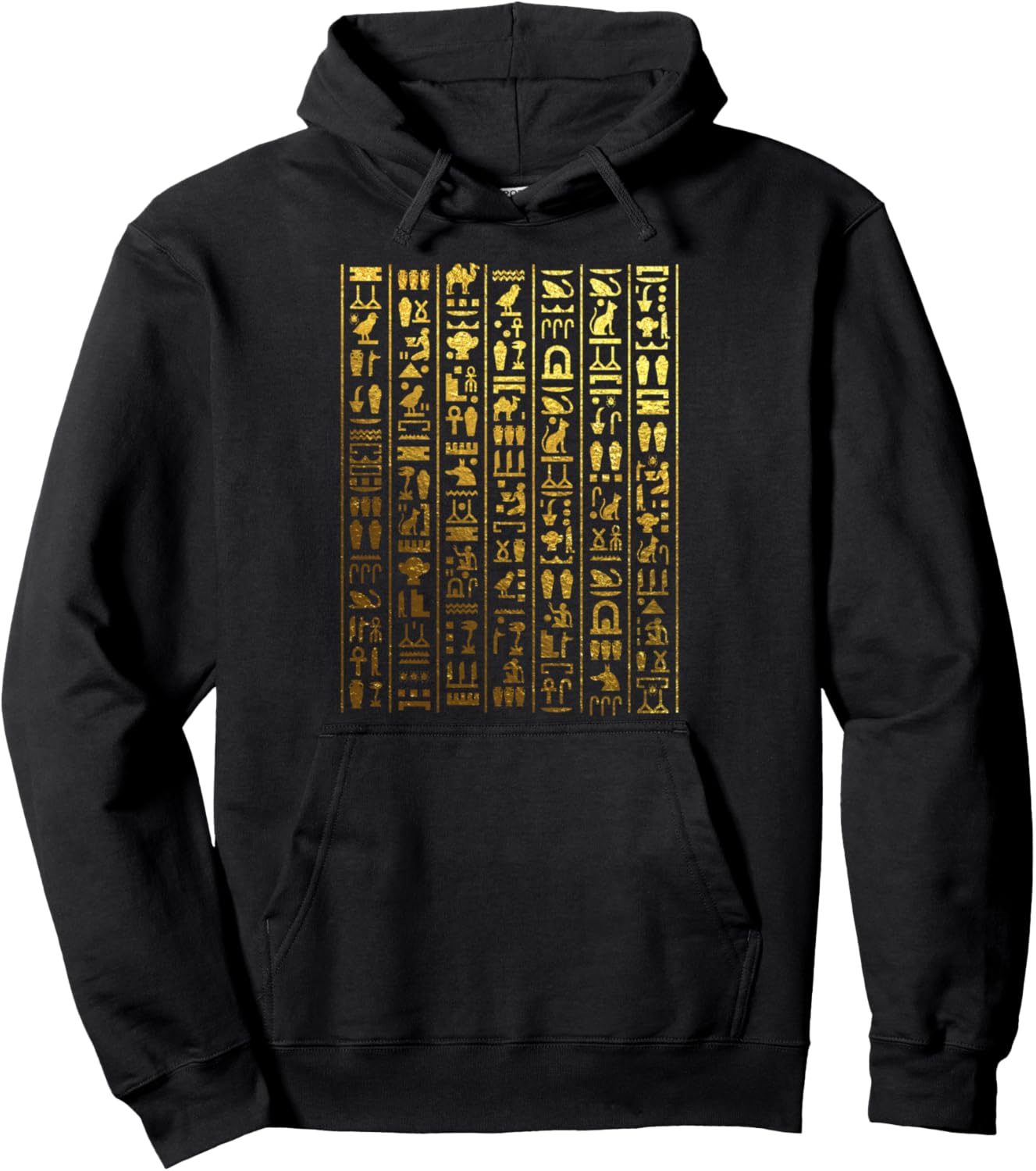 

Египетские иероглифы - Толстовка с изображением Древнего Египта The Egyptian History Apparel, черный