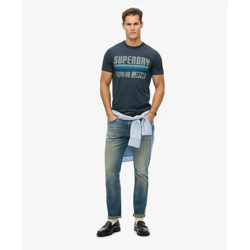 Футболка с коротким рукавом Superdry Japan Stripe Relaxed, синий — фото 3