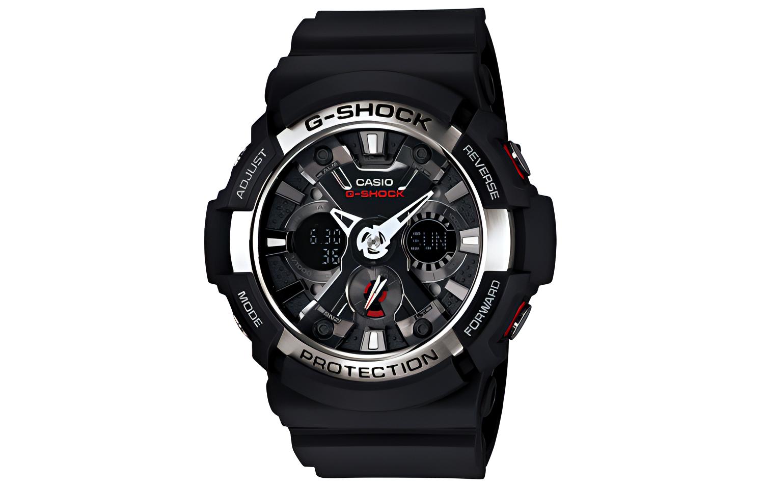 

CASIO Часы Men G-SHOCK Black Watch GA-200-1A, Black Dial