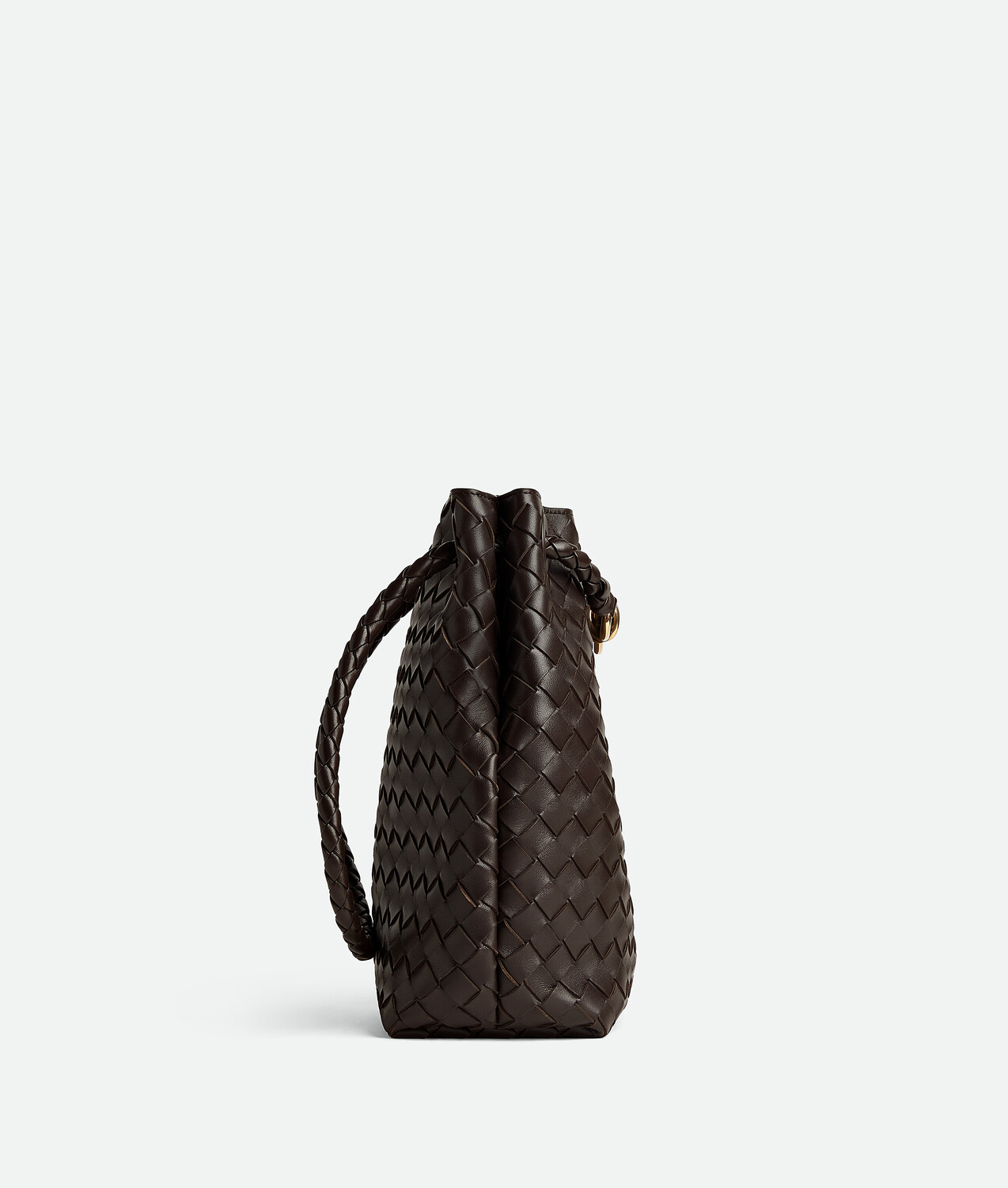 Маленькая сумка andiamo в форме ведерка BOTTEGA VENETA, фондан — фото 4