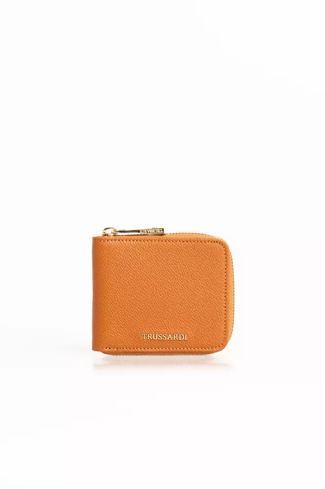 

Женский кошелек из бежевой кожи Trussardi, бежевый