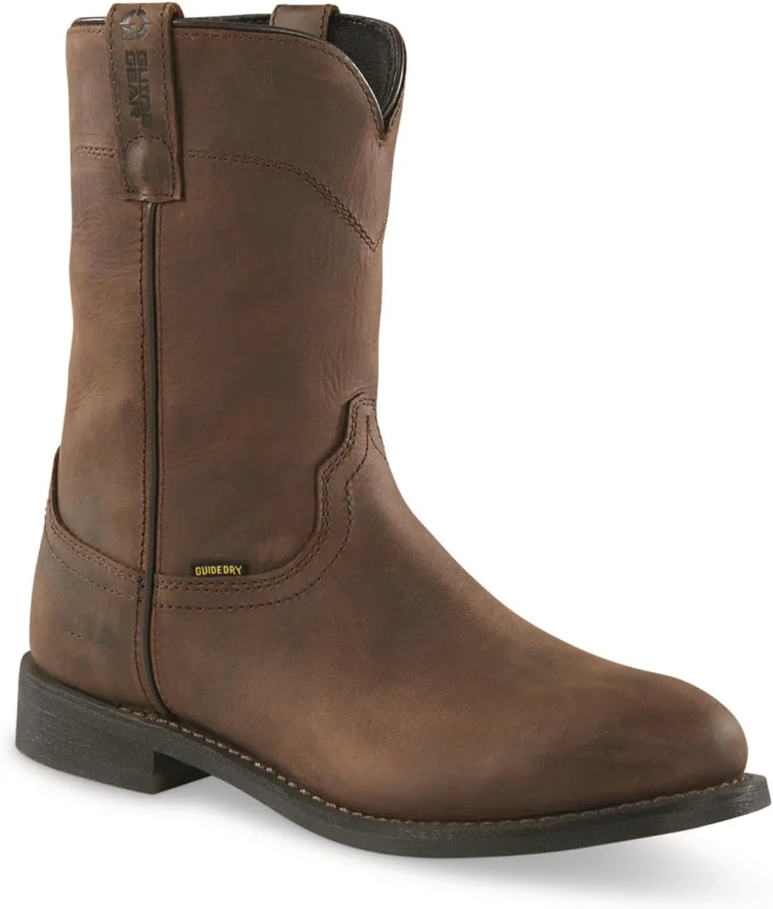 

Мужские водонепроницаемые сапоги Guide Gear Western Wellington 2.0 10"; ковбойские рабочие сапоги Rodeo из кожи, водонепроницаемая обувь, коричневый