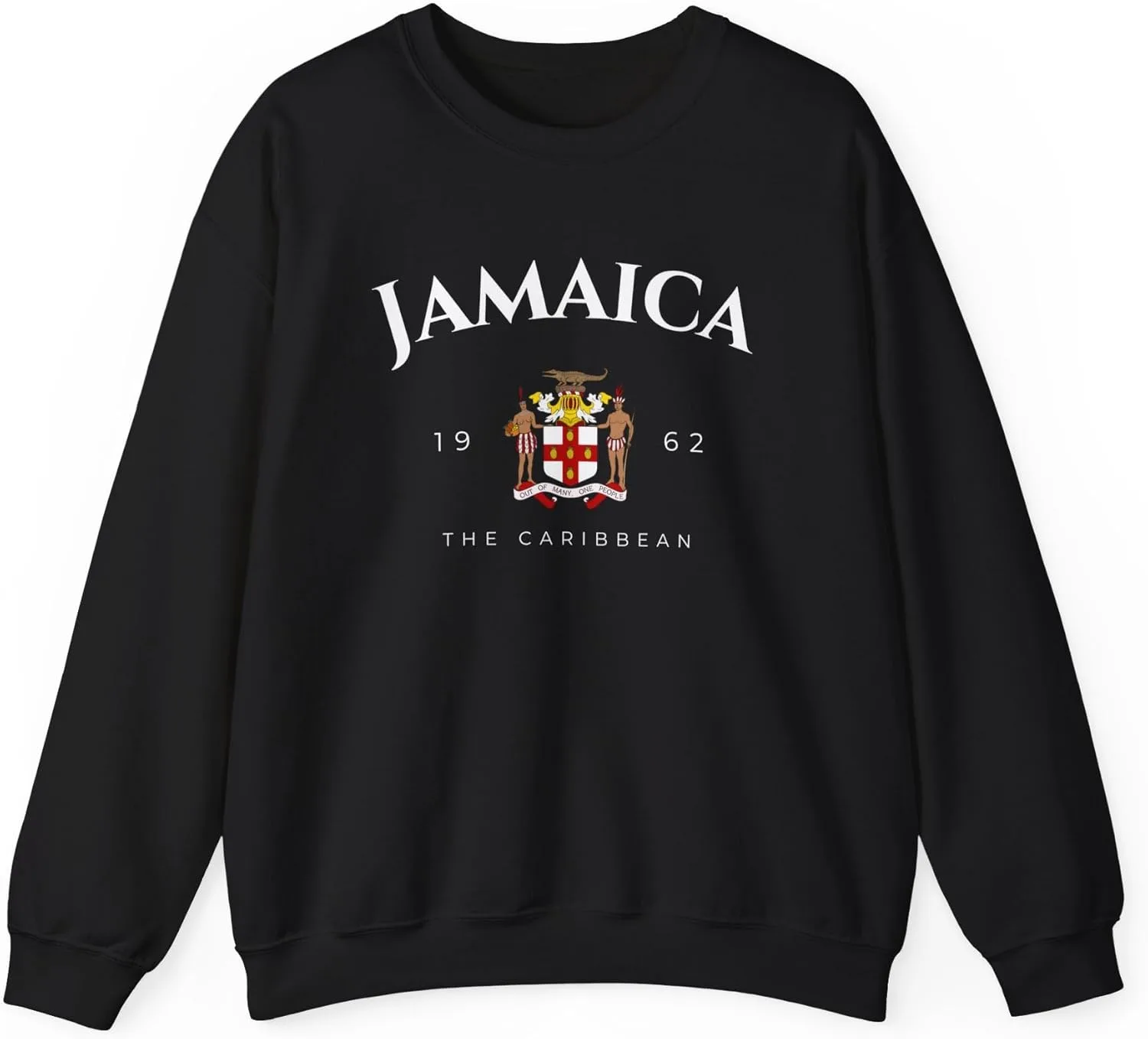 Толстовка Jamaica The Caribbean Unisex Heavy Blend с гербом Ямайки GENERIC, черный