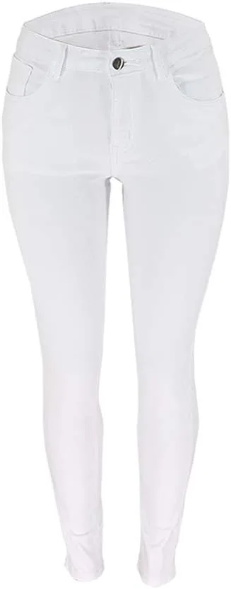 

Chowsir женские джинсы Mid Waist Skinny с высокой эластичностью