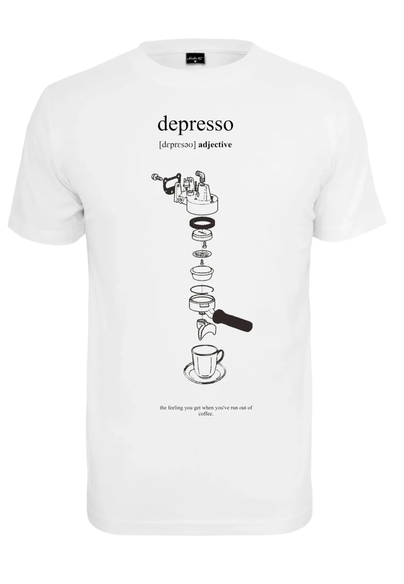 

Рубашка с короткими рукавами Mister Tee "Mister Tee Men's Depresso Tee" Mistertee, белый