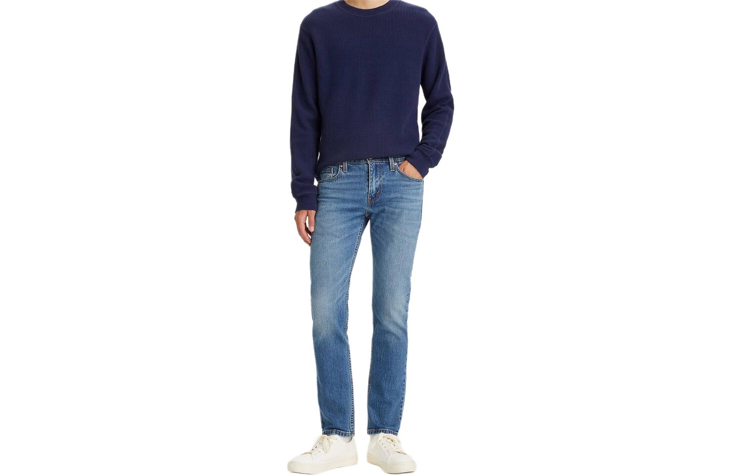 

Джинсы мужские стирать средне-синие Levi’S, синий