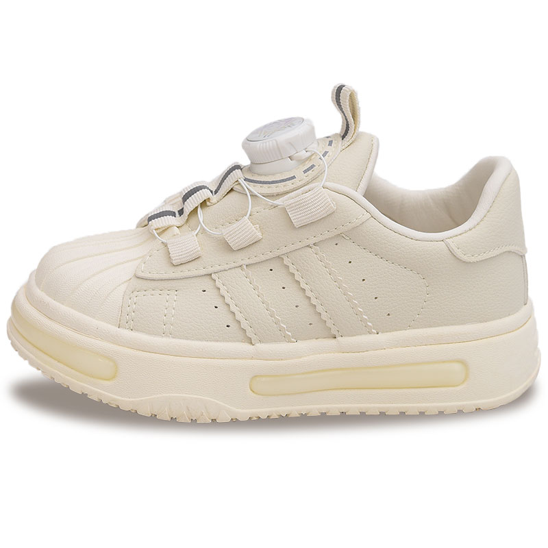 

Кроссовки Slip-Resistant Cushioning Wear-Resistant Lightweight Low-Top Kids' Skateboarding Shoes Beige Kids' Budding, бежевый