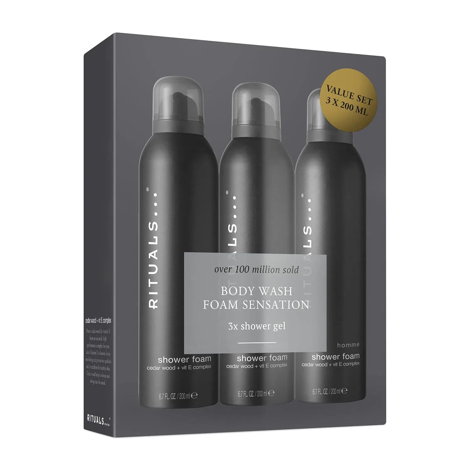 Набор пенящегося геля для душа RITUALS The Homme Collection 3 x 220 мл Rituals