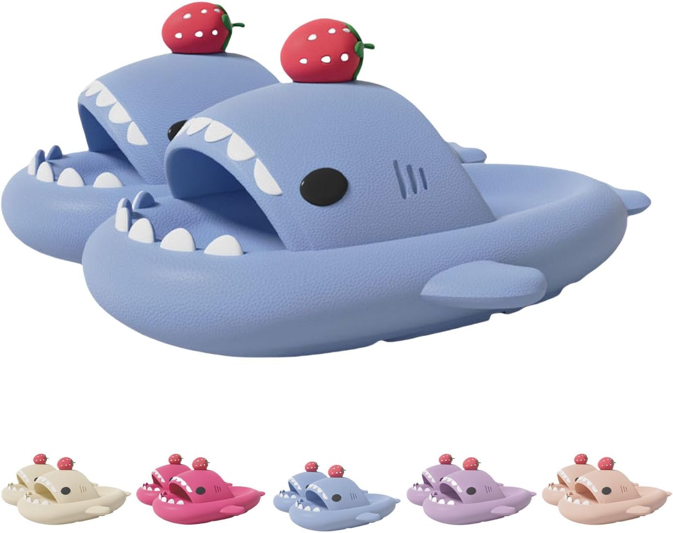 

Водные туфли Strawberry Shark для мужчин и женщин - Нескользящие акваноски для пляжа, бассейна и душа - Быстросохнущие удобные слайдеры Generic, синий