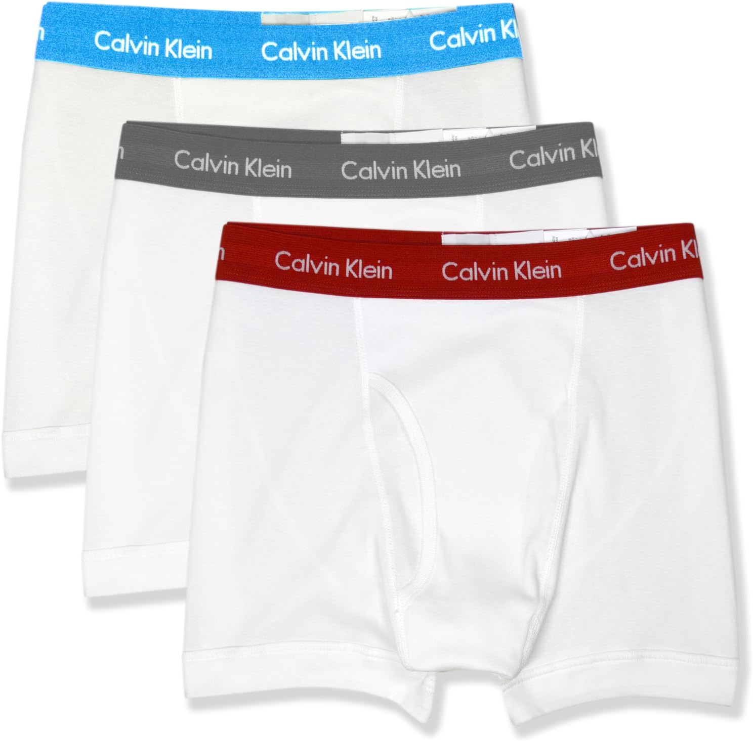 

Комплект из 3 мужских трусов-боксеров Calvin Klein разноцветных, 100% хлопок,, White Multi