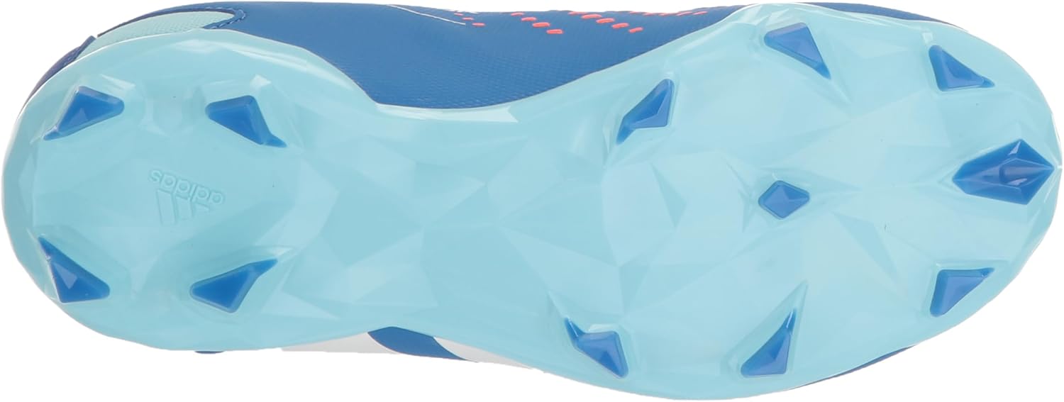 Детские кроссовки Adidas Accuracy.3 Predator без шнурков для твердого грунта (унисекс), белый/синий — фото 4