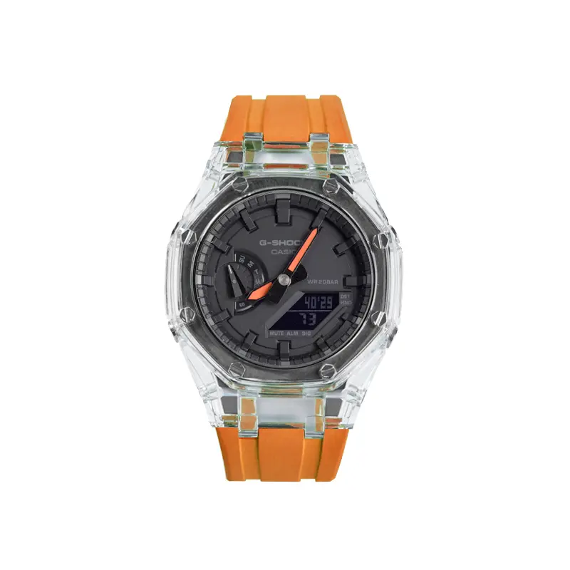 

CASIO Часы унисекс с двумя жидкокристаллическими/аналоговыми дисплеями, 48,5 мм, черные