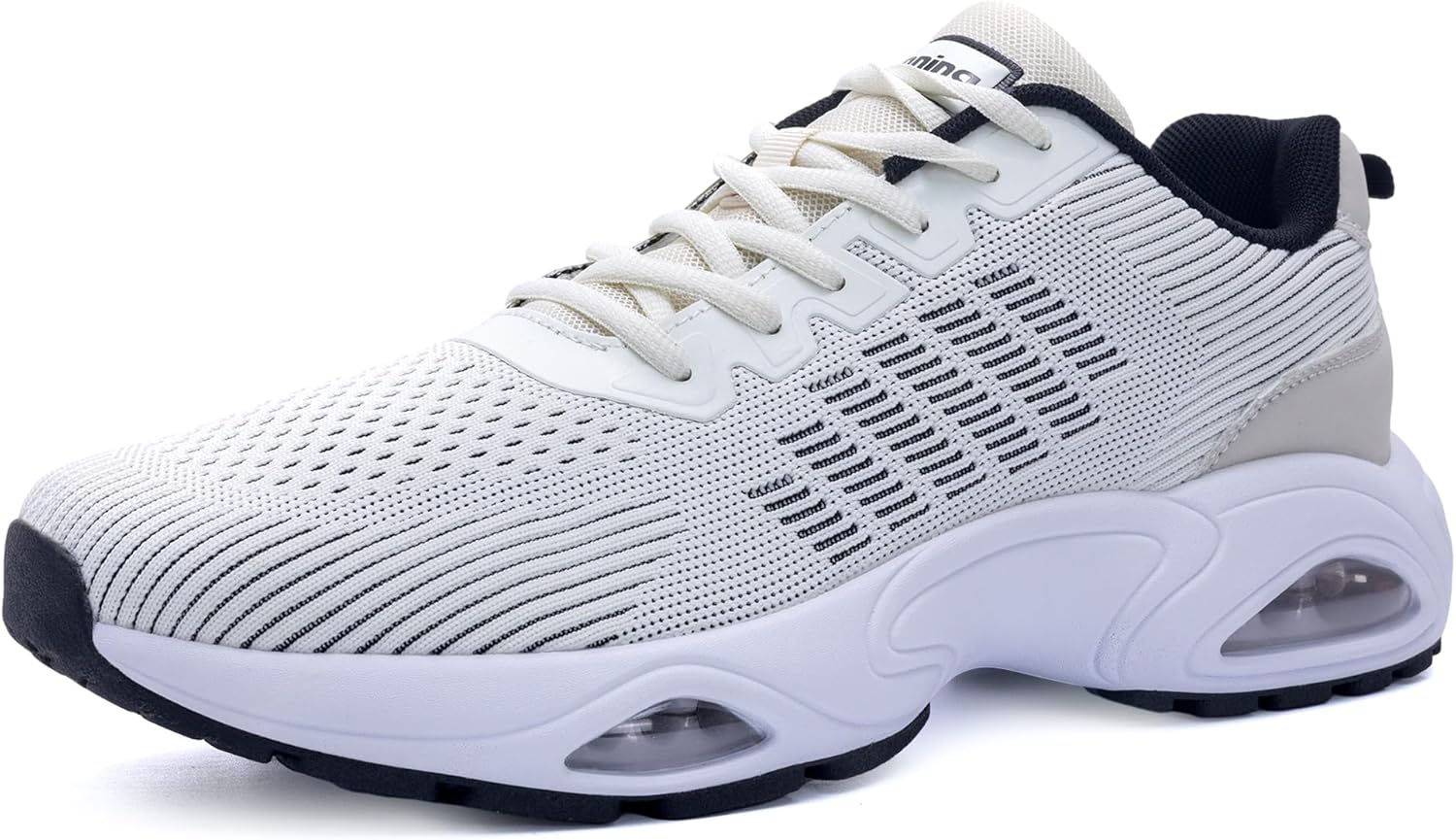 

Мужские спортивные кроссовки для бега, тенниса, ходьбы, тренировок в спортзале, джоггинга, дышащие кроссовки, размер США 7-13 Dnoekw, белый