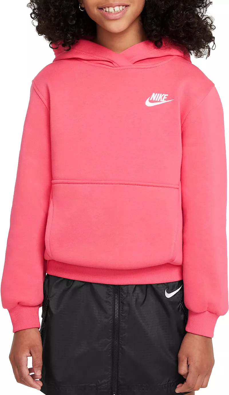 

Флисовая худи Nike All Kids Fit Sportswear Club, цвет Aster Pink/White