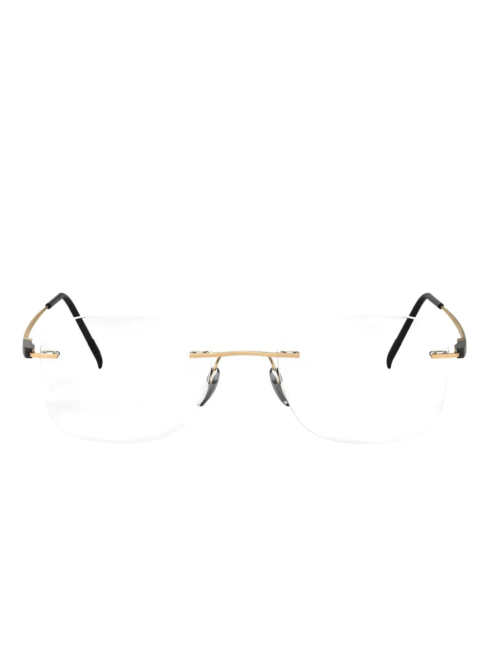 

Очки с прямоугольной безободковой оправой Silhouette, золотой
